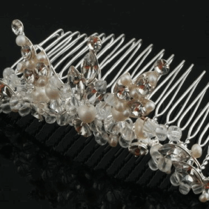 Princess Rhinestone & Pearl Tiara Comb