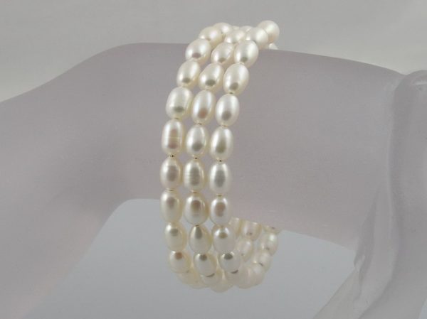 A Pearl Three Wrap Bracelet