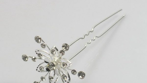 Rhinestone Flower Hair Pin - Image 2