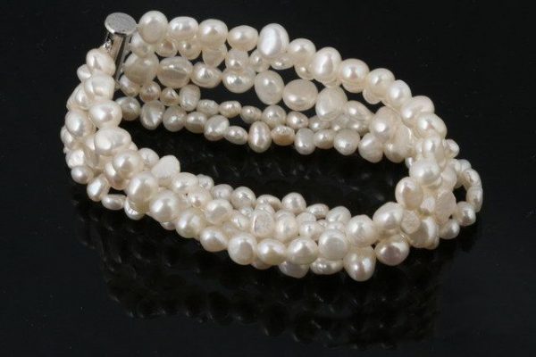 Five Strands Freshwater Pearl Bangle/Bracelet